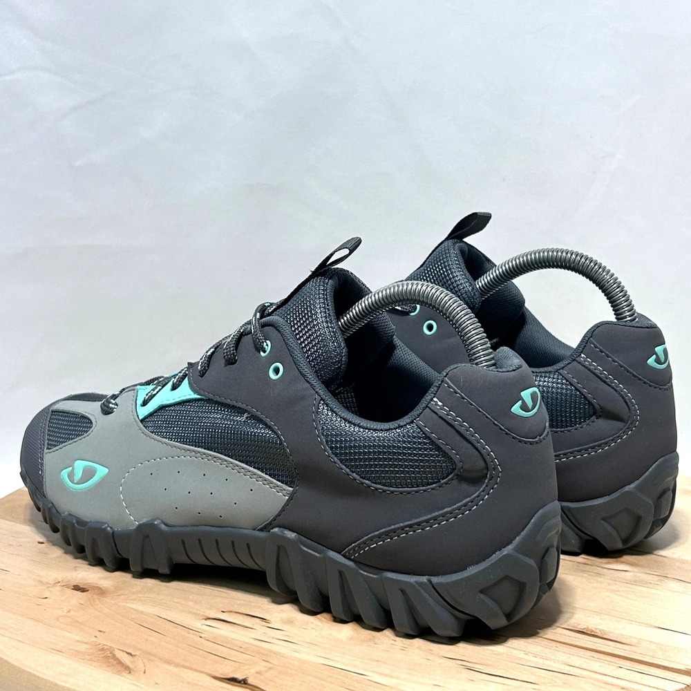 Giro Petra MTB Mountain Bike Womens Gray Teal Cycling Shoes - Size 9.75 & 42 EUR - Picture 5 of 12